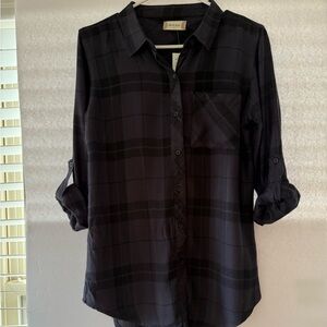 Altar'd State Dark Plaid Shirt